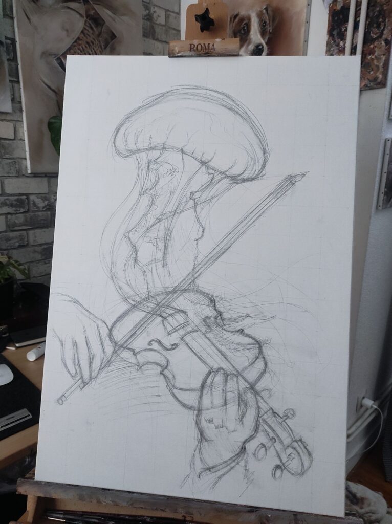 courant harmonique recherche croquis acrylique ROLLA