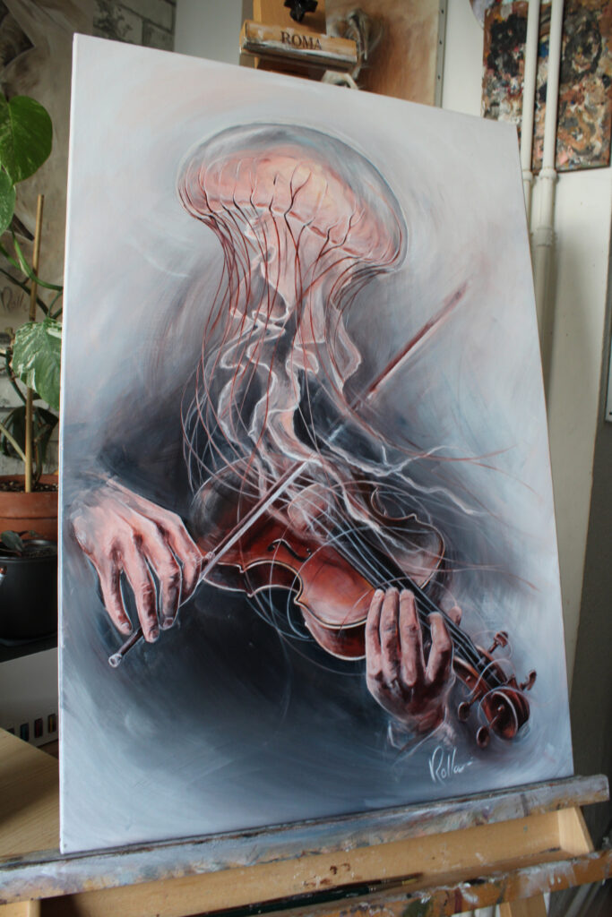 courant harmonique rolla peinture contemporain musique acrylique