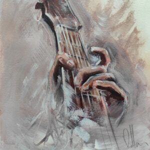 Peinture guitare rock n roll