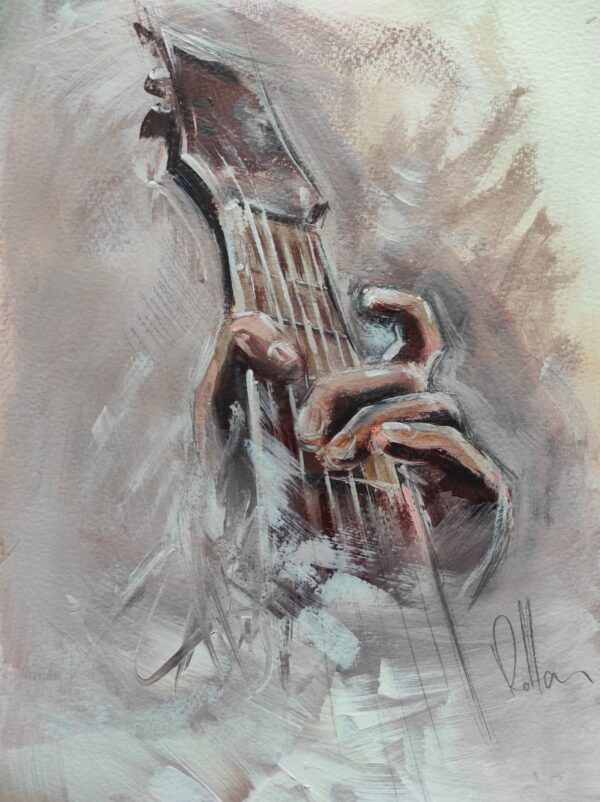 Peinture guitare rock n roll