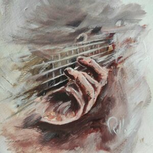 improvisation 2 par Rolla - peinture guitare