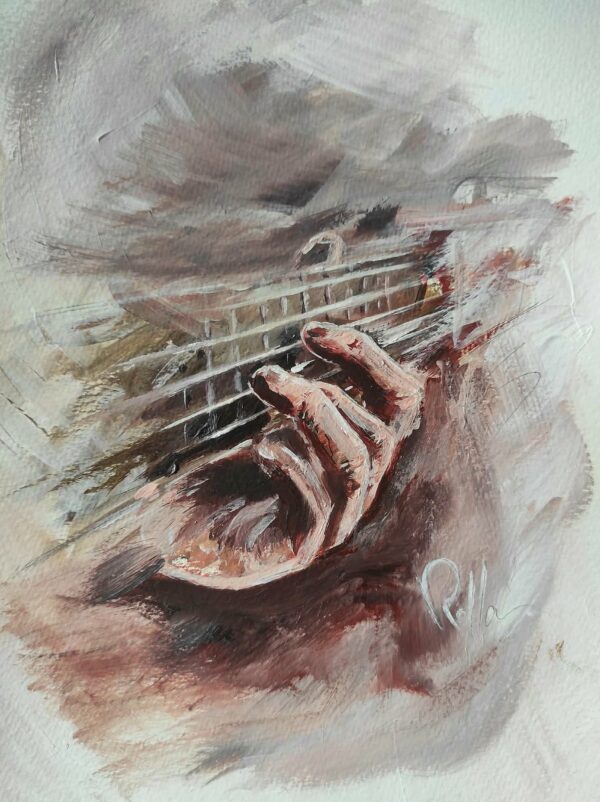 improvisation 2 par Rolla - peinture guitare