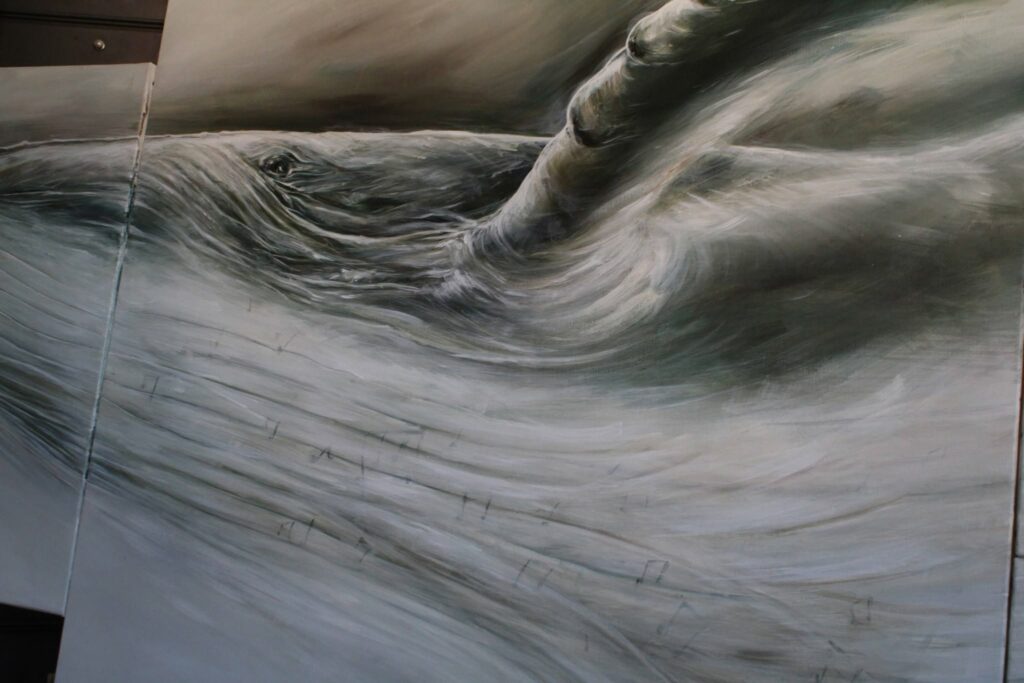 baleine grande toile frequence rolla artiste peintre